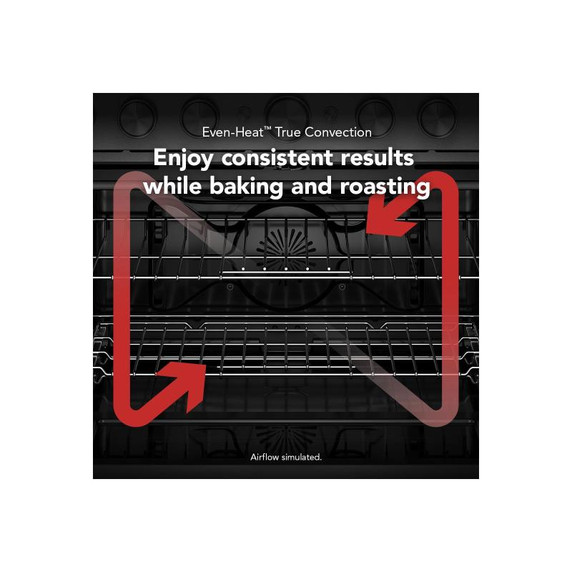Kitchenaid® 36-Inch 6 Burner Commercial-Style Dual Fuel Range with No Preheat Air Fry Mode KFDS936SAG