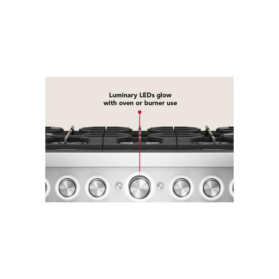 Kitchenaid® 36-Inch 6 Burner Commercial-Style Dual Fuel Range with No Preheat Air Fry Mode KFDS936SDC