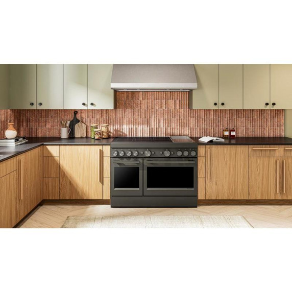 KitchenAid® 48-Inch 6-Element Induction Freestanding Commercial-Style Range with Griddle KFID948SBE