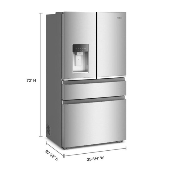 Whirlpool® 36-inch Wide True Counter Depth 4-Door French Door Refrigerator - 22 cu. ft. WRMC5036RZ