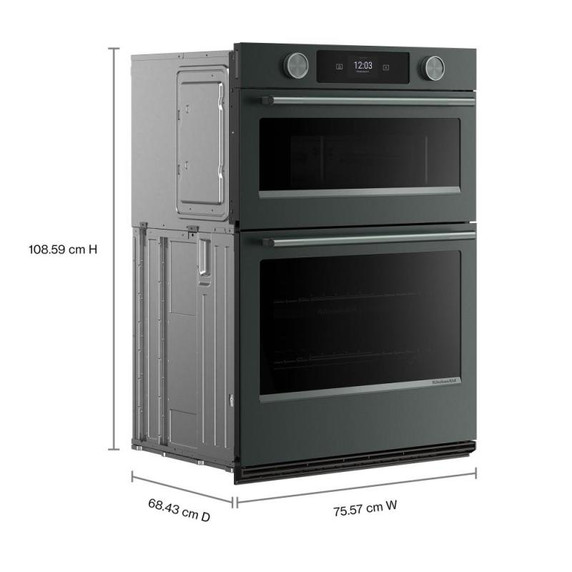 Kitchenaid® 30-inch Smart Electric Combo Wall Oven with Intelligent Cooking Camera - Juniper KOEC930SJP