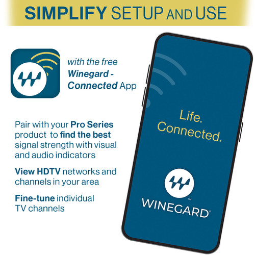 Boost XT Pro uses the free Winegard - Connected App to simplify setup and use