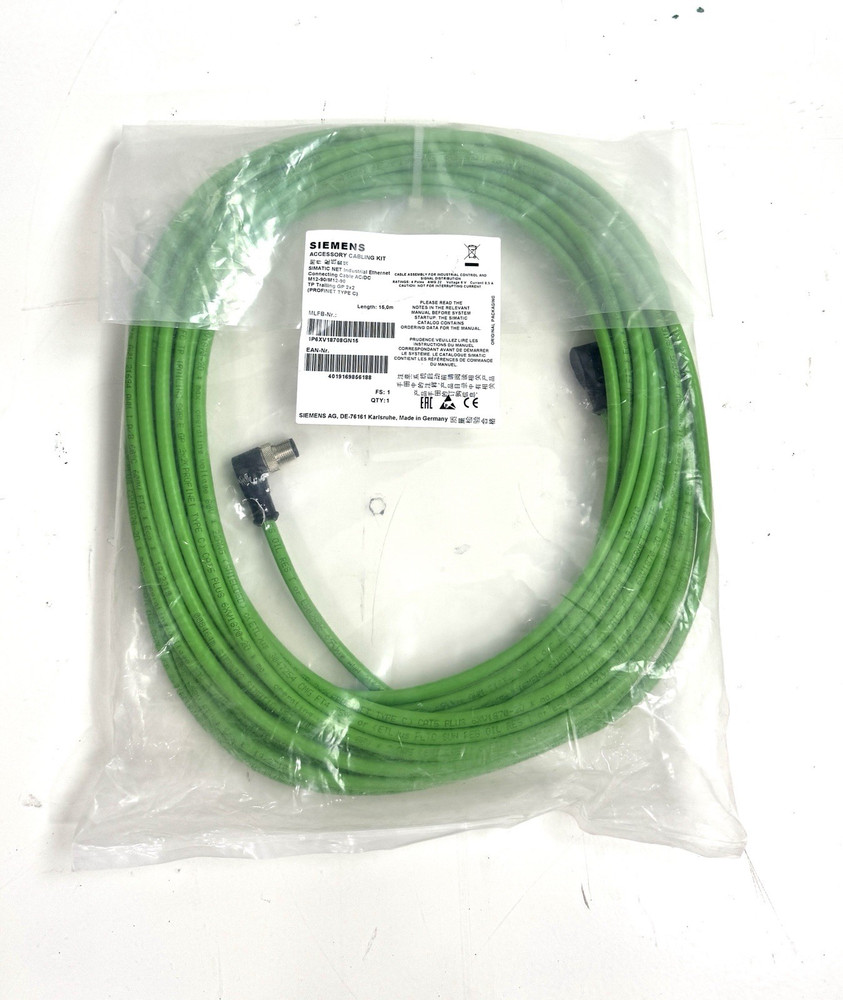 Siemens 6XV1870-8GN15 IE Connecting Cable M12-90/M12-90, pre-assembled