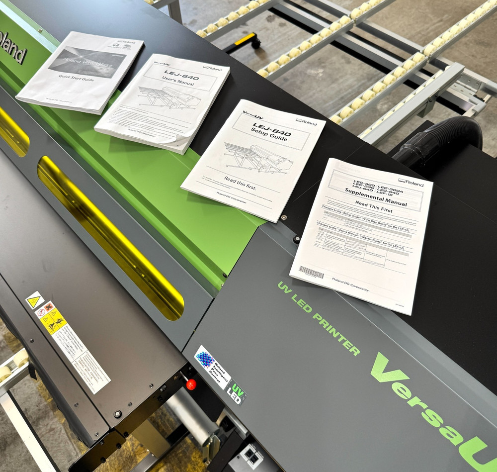 Roland VersaUV LEJ-640 64  Flatbed Hybrid UV-LED Printer Almost ever used.