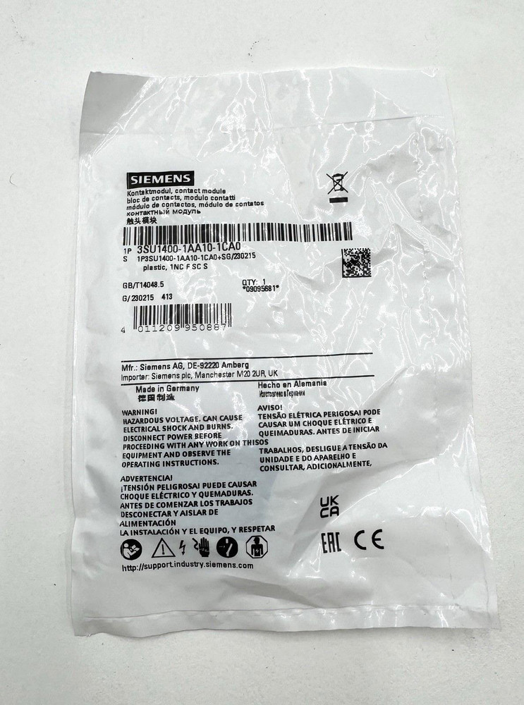 Siemens 3SU1400-1AA10-1CA0 Contact Module