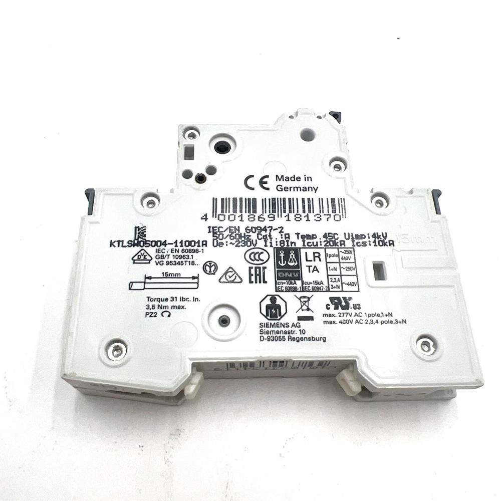 Siemens 5SY4110-7 Miniature Circuit Breaker