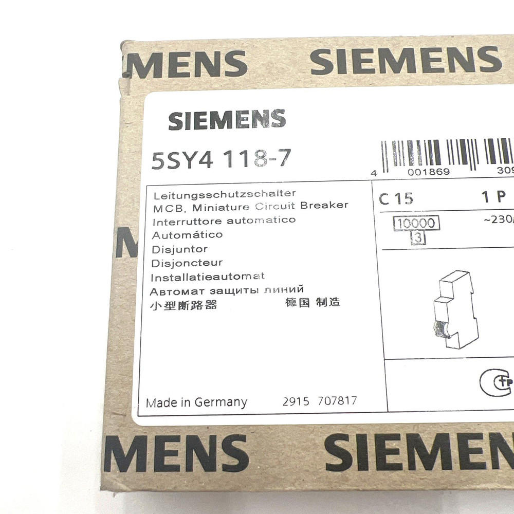Siemens 5SY4118-7 Miniature Circuit Breaker