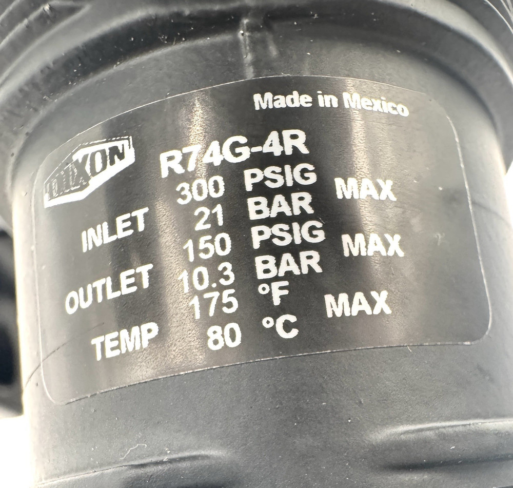 Dixon R74G-4R /F74G-4A/L7AM-4 Standard Regulator with Gauge