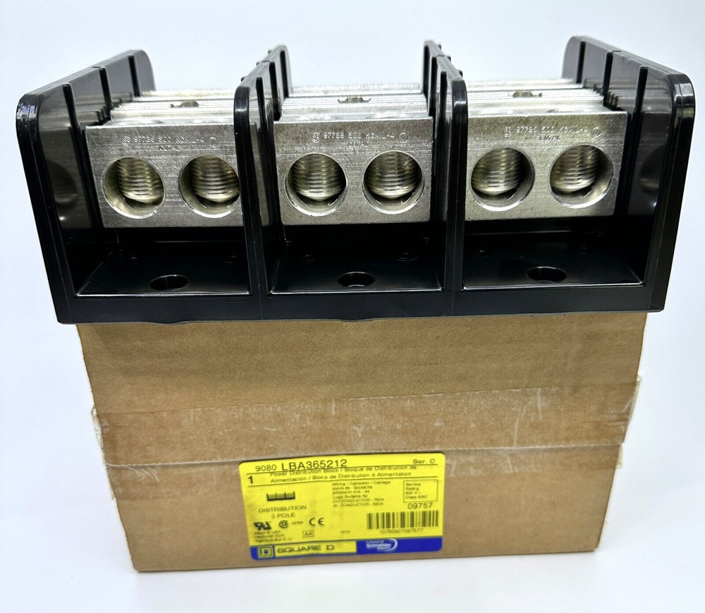 SQUARE D 9080LBA365212 POWER DISTRIBUTION BLOCK