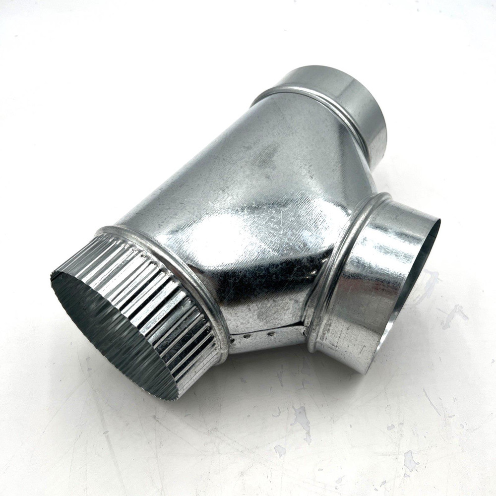 Imperial GV0887 Furnace Pipe Tee 5"x5"x5" 90° Galvanized 26 Ga