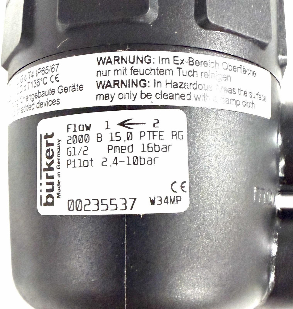 Bürkert 00235537 2/2-Way Angle Seat Valve