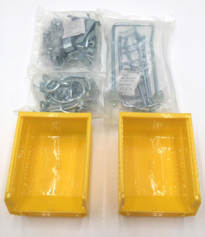 Triton Products 3-210 2 Piece Yellow Locbins With Mounting Hardware Kit