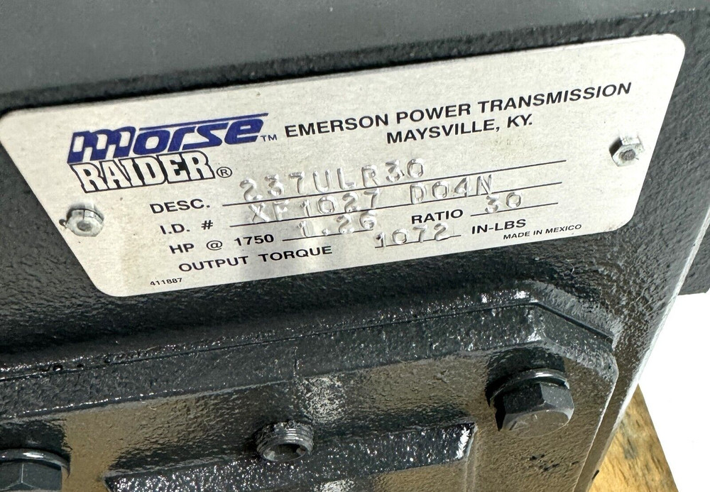 Morse Raider Worm Gear Reducer 237ULR30