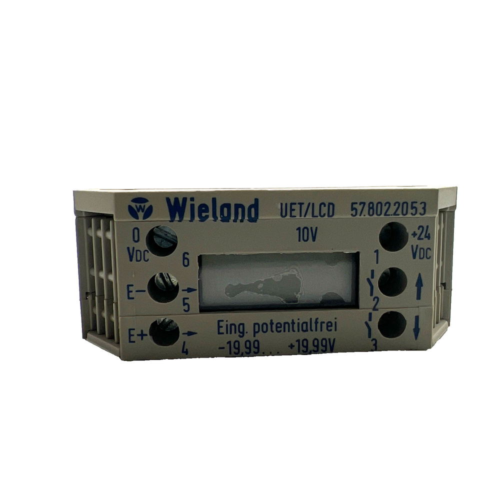 Wieland 57.802.2053.0 UET LCD Analog Monitoring Relay Set Point Amplifier