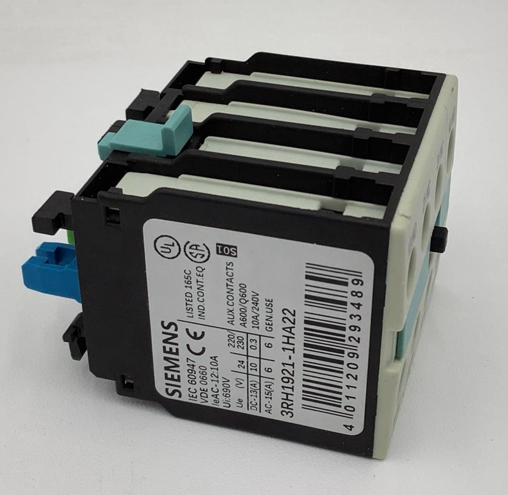 Siemens 3RH1921-1HA22 Auxiliary Contact Block