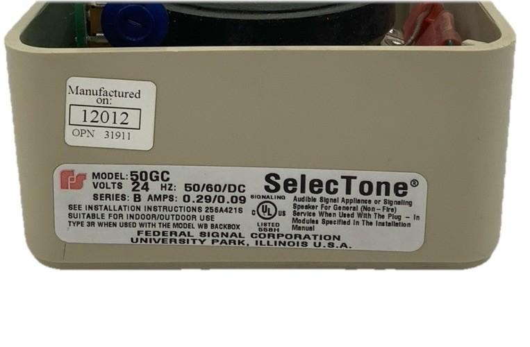 Federal Signal 50GC Selectone® Audible Signaling Device 24VAC/VDC