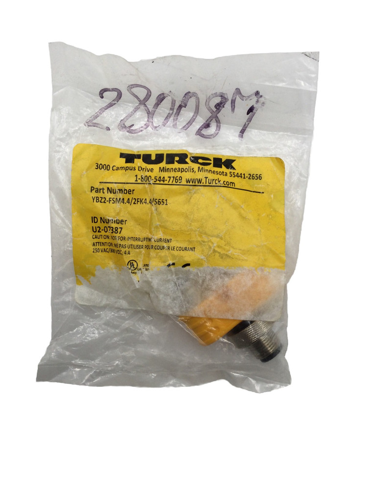 Turck YBZ2-FSM4.4/2FK4.4/S651 Actuator And Sensor Splitter 2-Branch