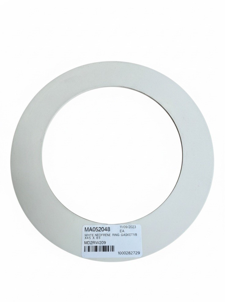 MA052048 White Neoprene Ring Gasket 1/8” Thickness (Lot Of 25)