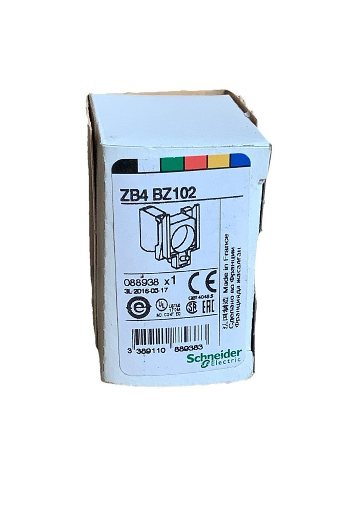 Schneider ZB4 BZ102 Single Contact Block W/body Fixing Collar 1NC Screw Clamp