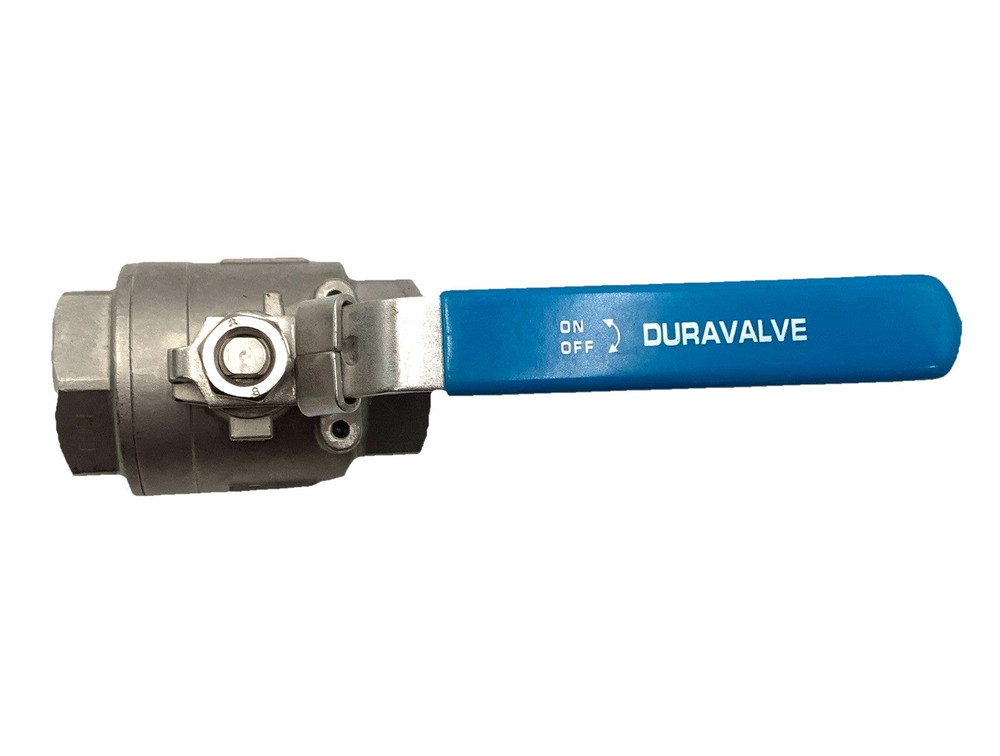 Duravalve 1-1/2” Ball Valve CF8M Stainless Steel 1000 WOG FNPT High Pressure