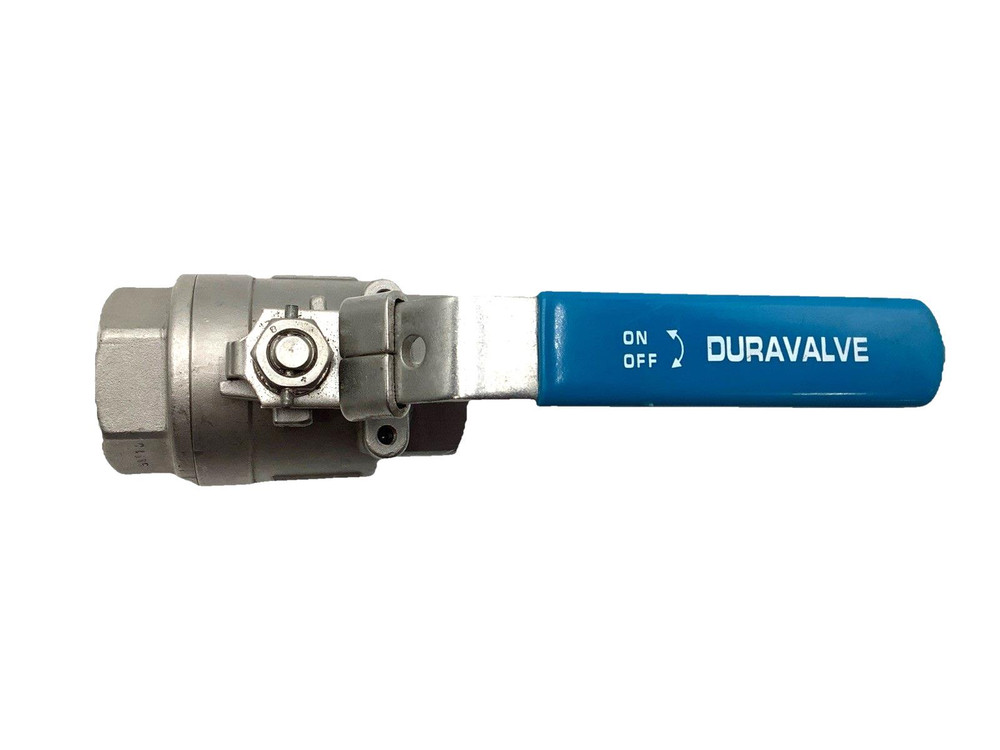 Duravalve 1-1/4” Ball Valve CF8M Stainless Steel 1000 WOG FNPT High Pressure