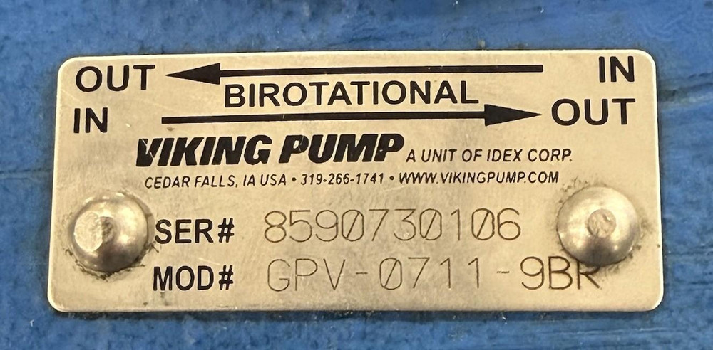WEG 00218ET3E145TC-W22 2HP Motor w/ Viking GPV-0711-9BR Internal Gear Pump