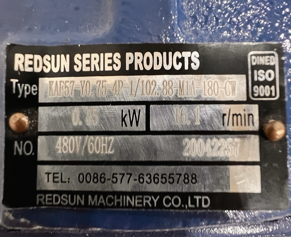 Redsun Series Products KAF57-Y0.75-4P-1/102.88-M1A-180-CW 1HPGear Motor Assembly