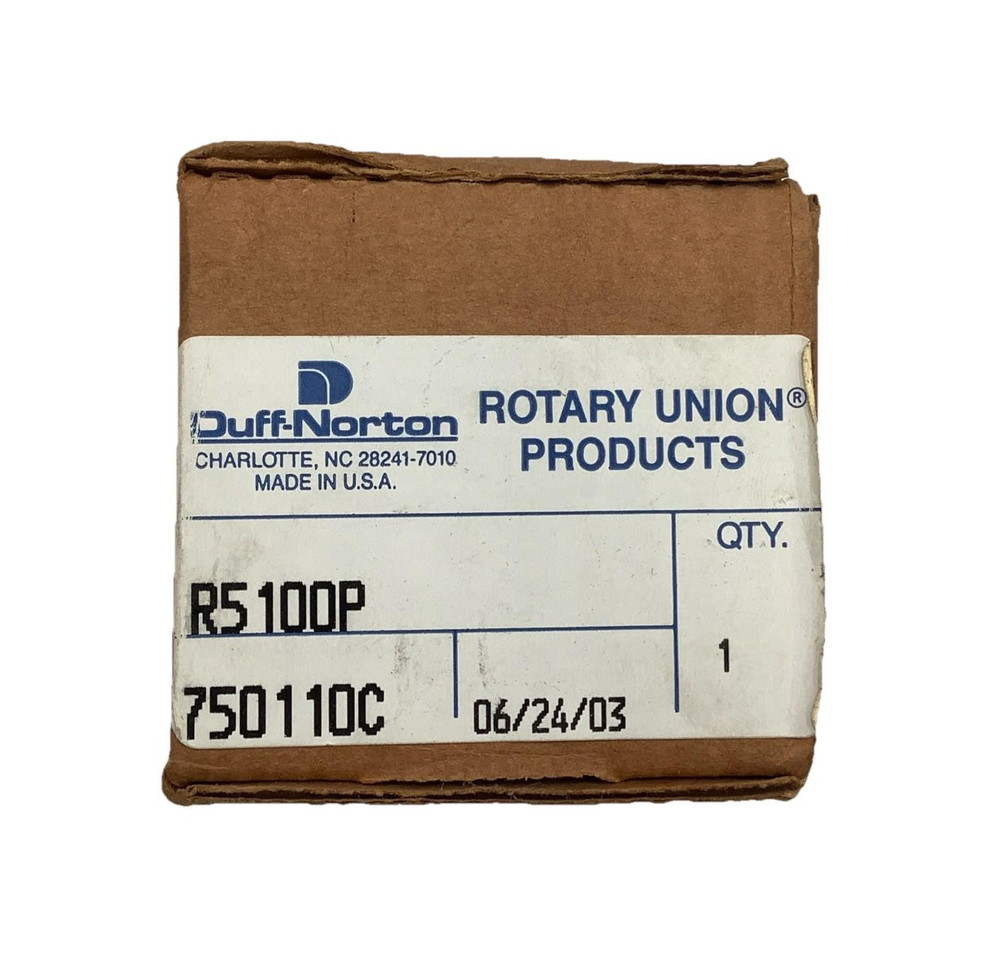 Duff-Norton 750110C 5000 Series Rotary Union 3/8 Pipe 3/8 NPT Shaft Thread