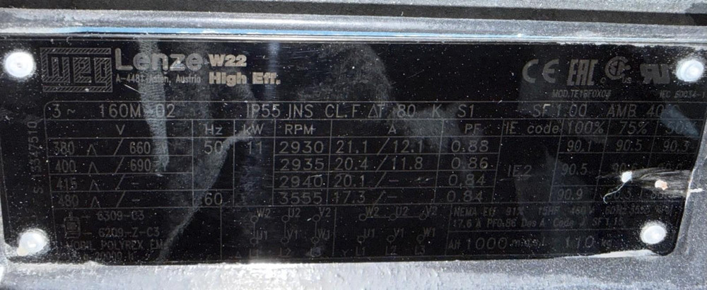 Speck Pumps TOEGN040160A0006 3500 RPM Thermal Oil Centrifugal Pump 50 m³/h 39m