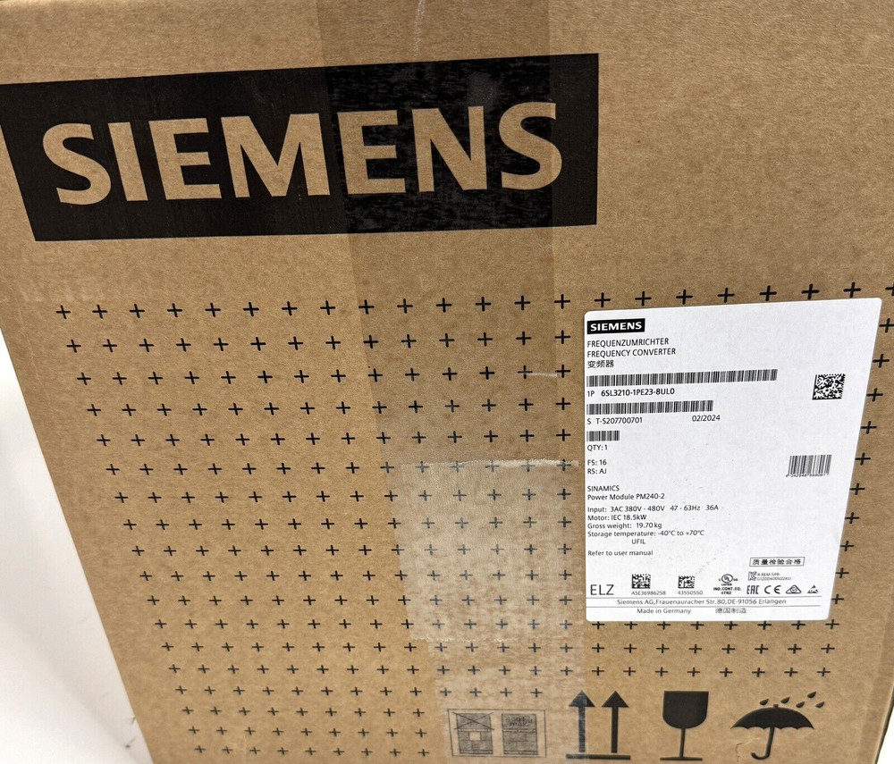 Siemens 6SL3210–1PE23-8UL0 G120 18.5KW DRIVE