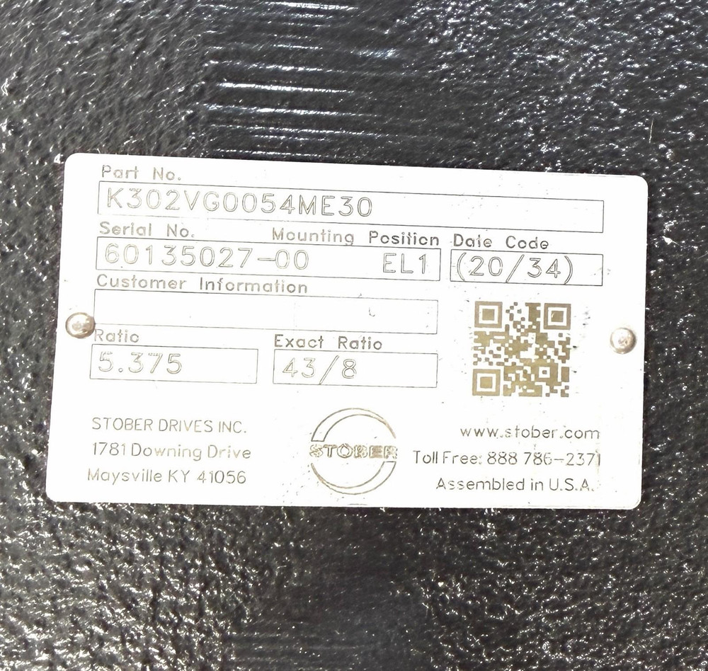 Stober Gearbox K302VG0054ME30