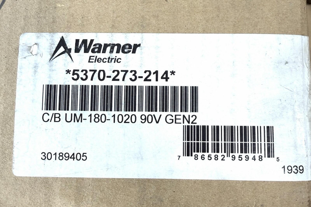 Warner Electric 5370-273-214 Clutch Brake UM-180-1020-Gen2