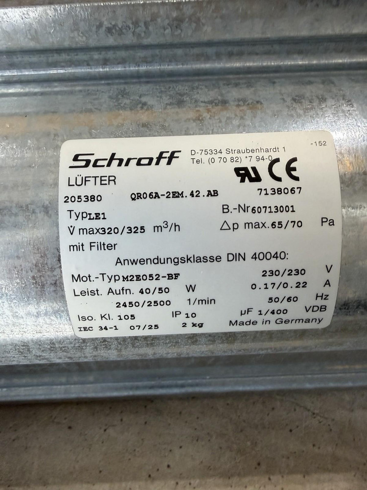 Schroff QR06A-2EM.42.AB Cooling Fan