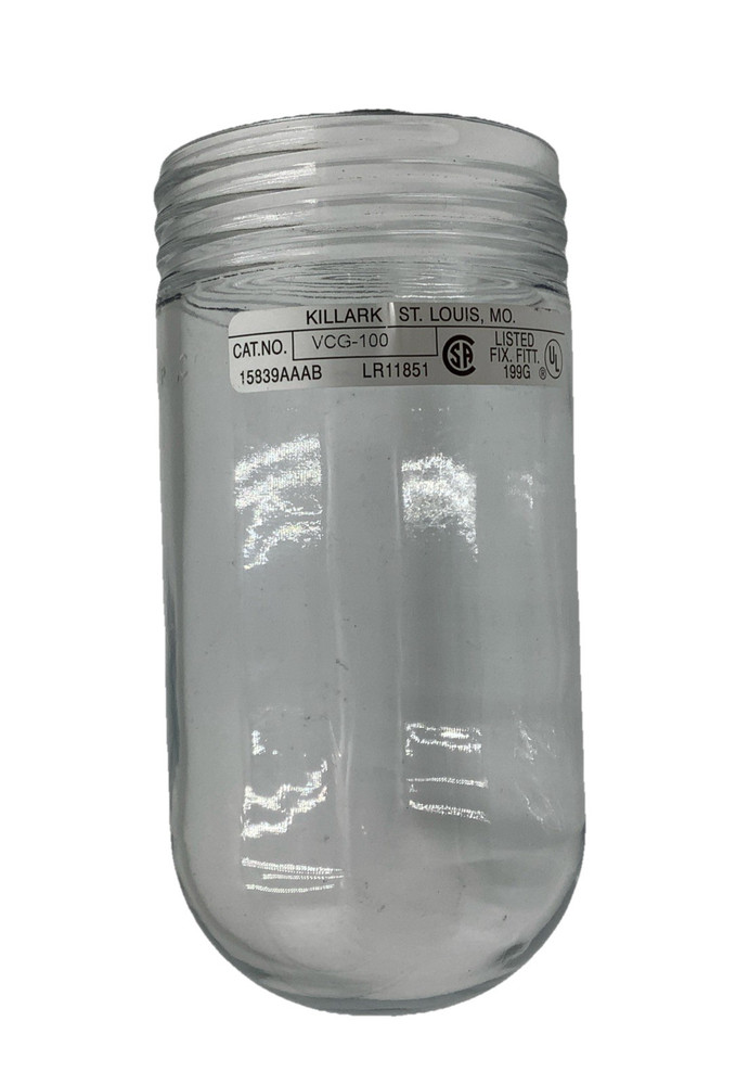 Killark VCG-100 V-Series Clear Glass Globe Fixture 100 Watt Size