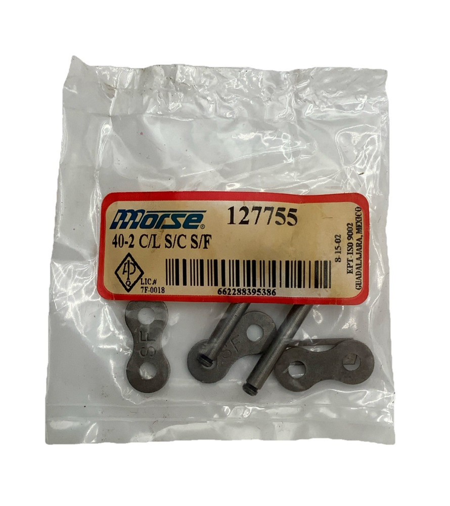 Morse 127755 #40-2 Roller Chain Spring Clip Connecting Link Double Strand