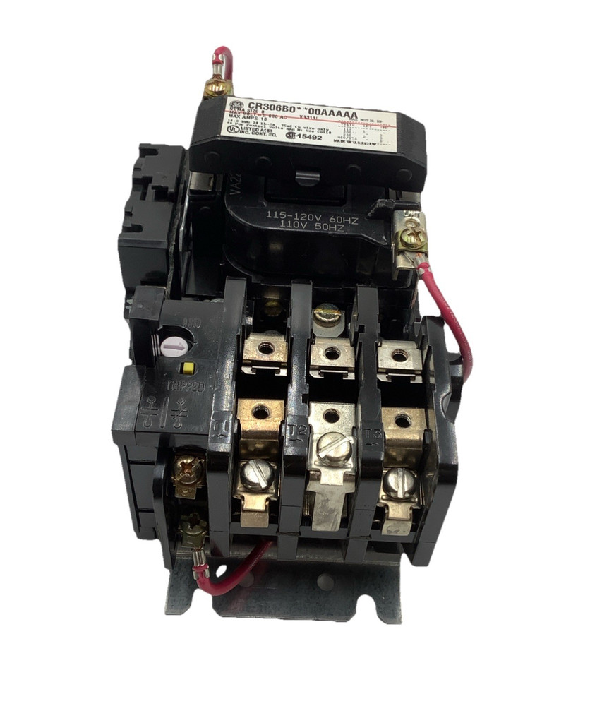GE CR306B00200AAAAA Magnetic Starter Nema Size 0 3-Pole 120V-60Hz