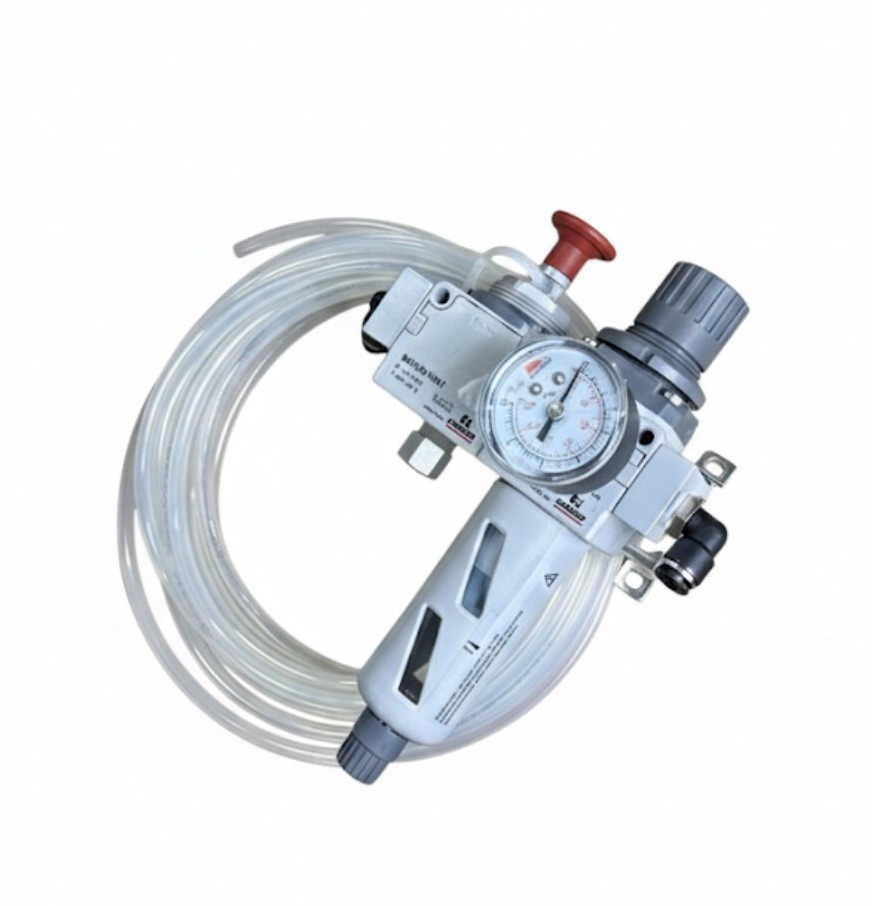 Camozzi MC104 FRL Assembly MC104-V01 + MC104-D10 Regulator, Gauge, Tubing