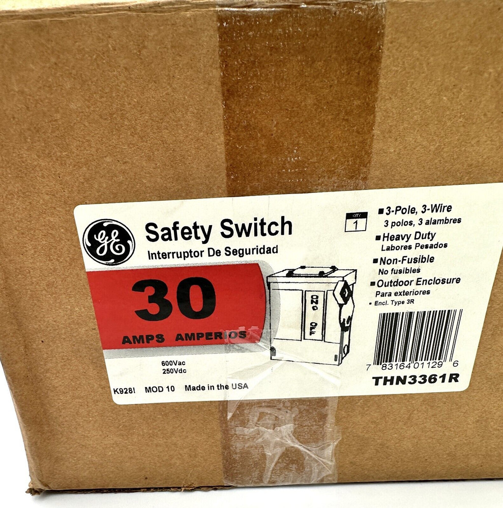 GE THN3361R 30 Amp Heavy Duty Safety Switch