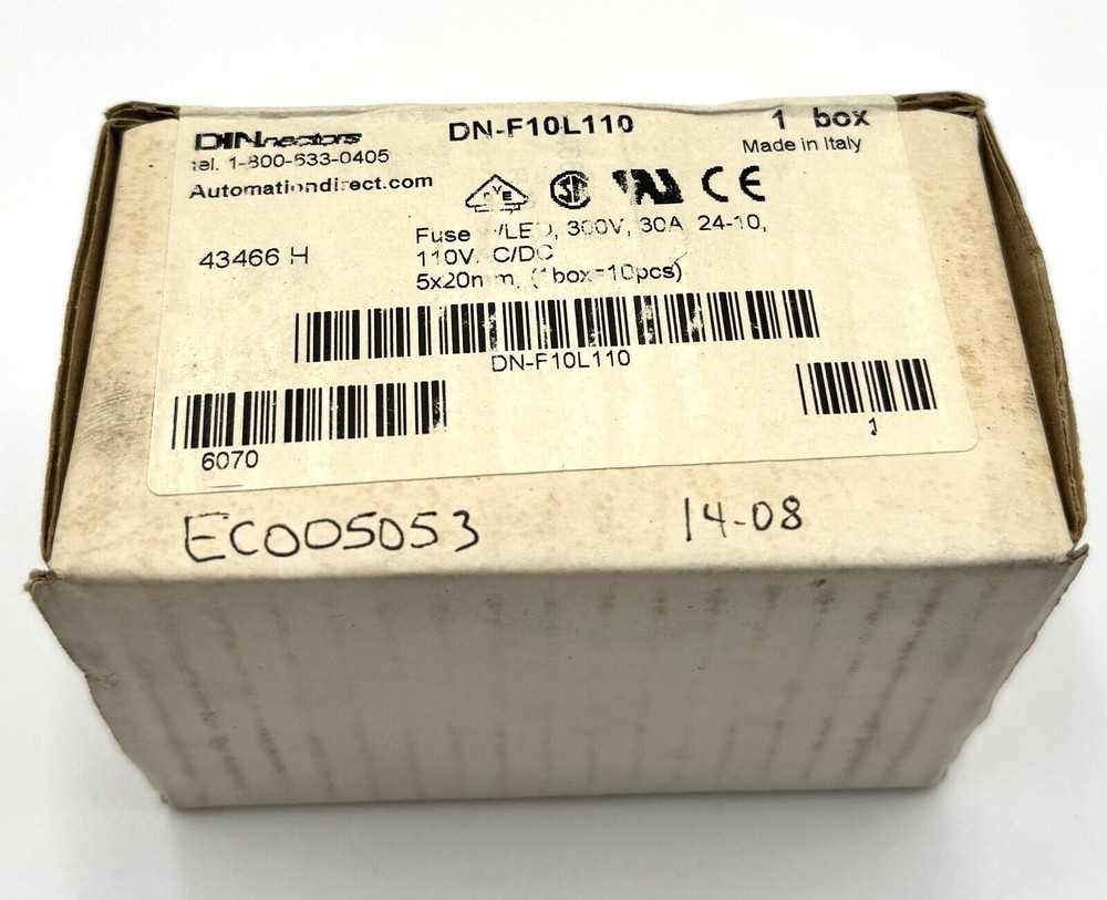 DINnector DN-F10L110 Screw Fuse Terminal Block 10 Pack