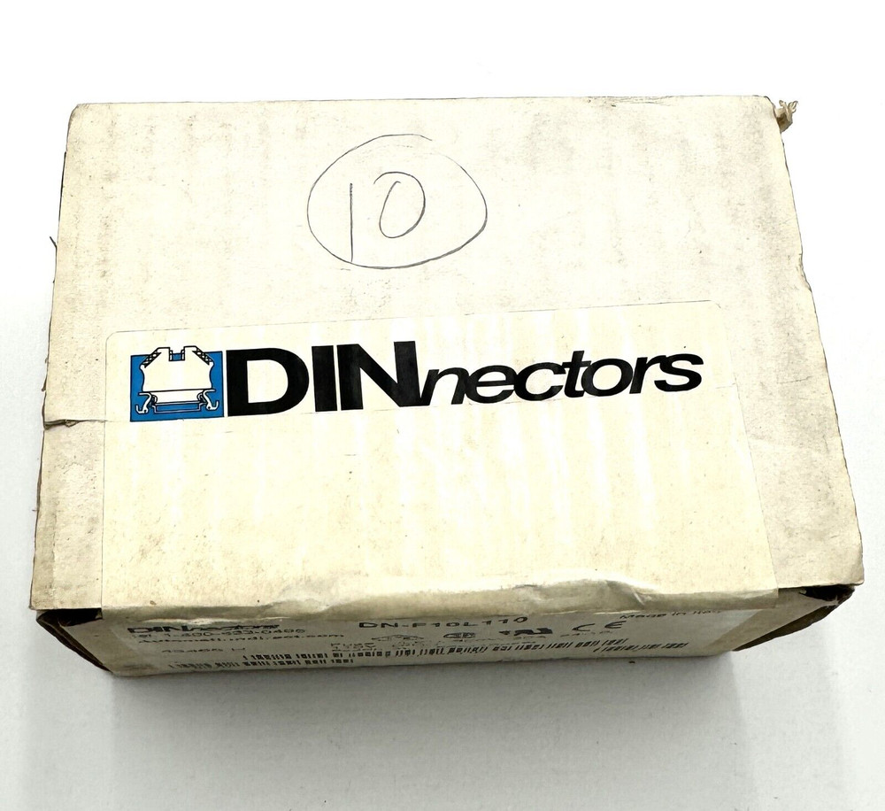 DINnector DN-F10L110 Screw Fuse Terminal Block 10 Pack