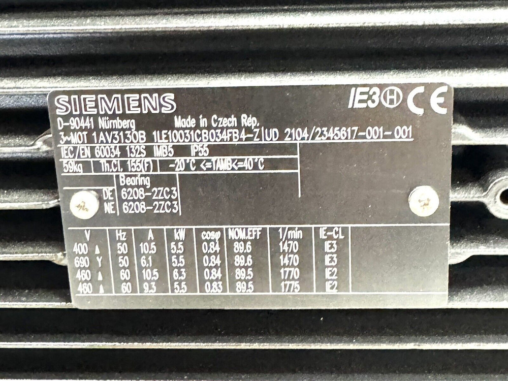 Siemens 1LE10031CB034FB4-Z Motor