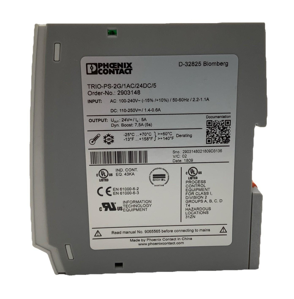 Phoenix Contact TRIO-PS-2G/1AC/24DC/5 Primary-Switched Power Supply 2903148
