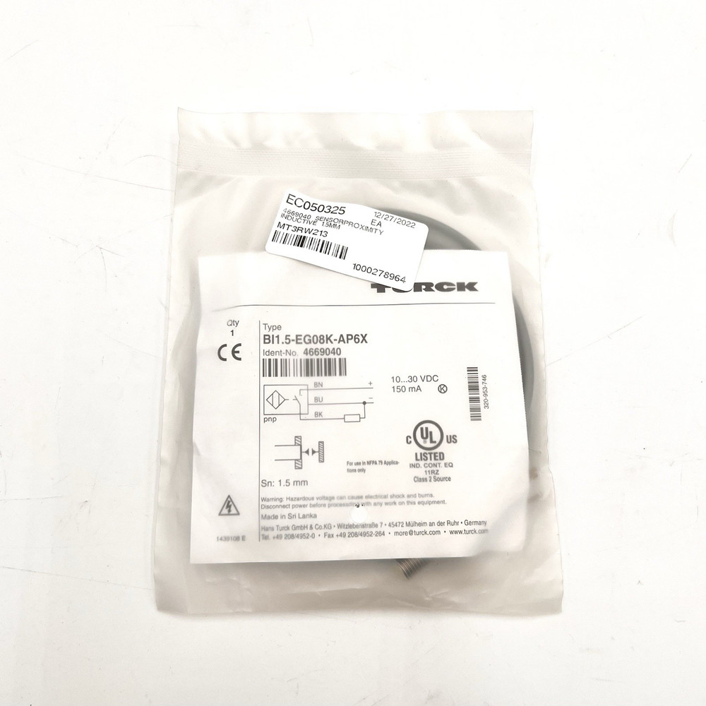 Turck 4669040 Inductive Sensor