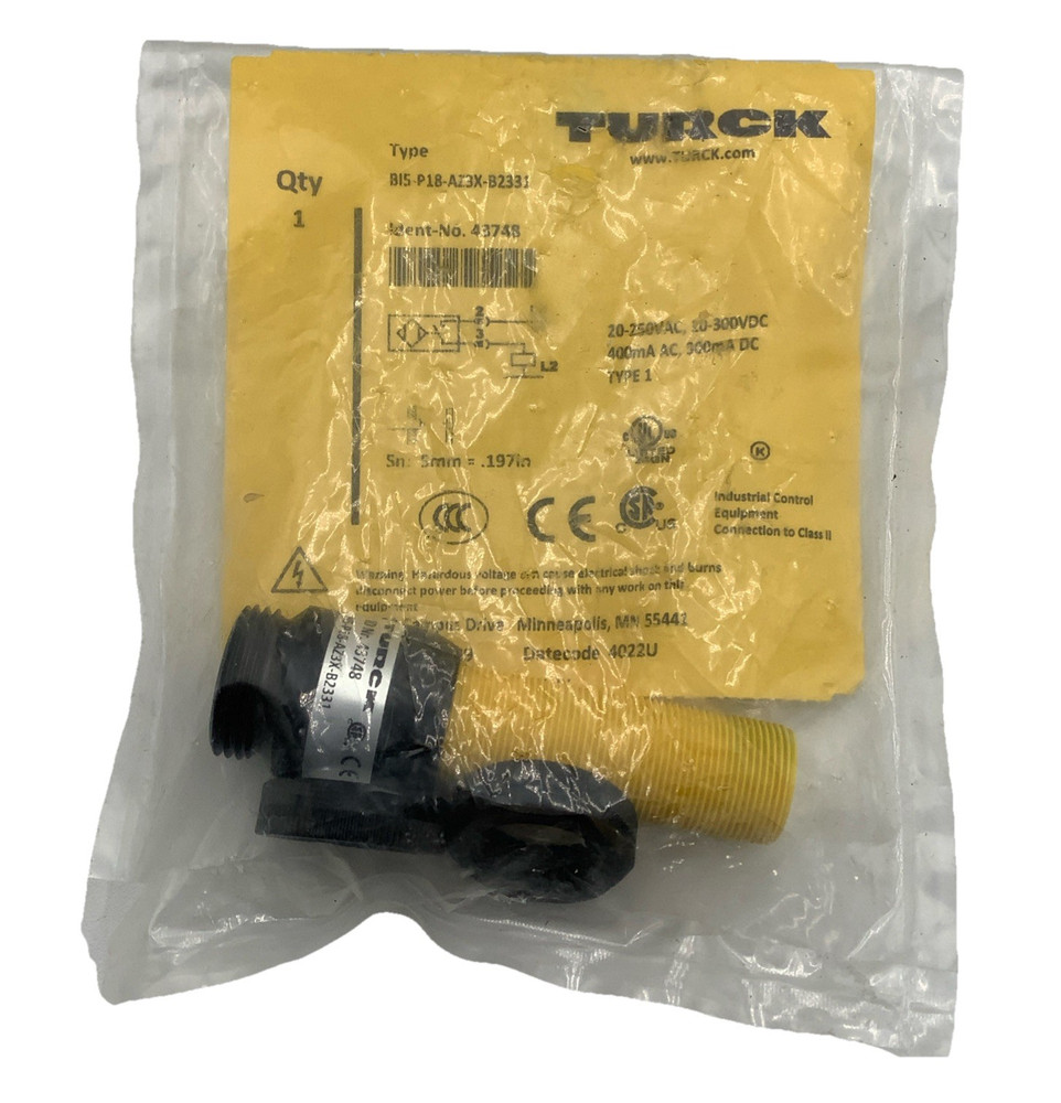 Turck 43748 Inductive Sensor BI5-P18-AZ3X-B2331
