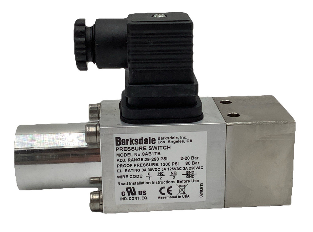 Barksdale 8AB1TB Compact Pressure Switch