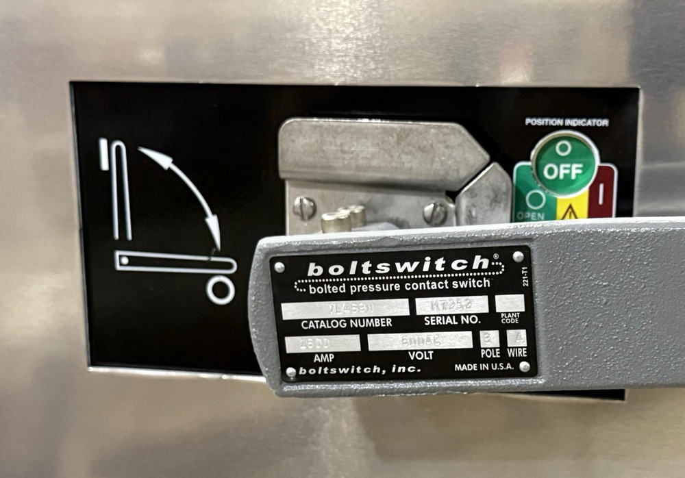 Boltswitch EVL469N Bolted Pressure Contact Switch 1600A  Non- Fusible 480VAC 3PH