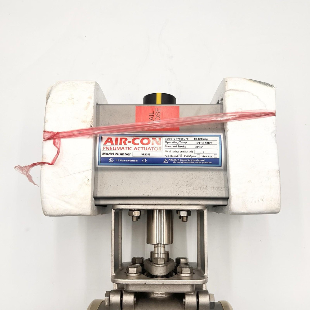 Air-Con Actuator SR125B w/ 3" 1250 WOG Stainless Steel Ball Valve