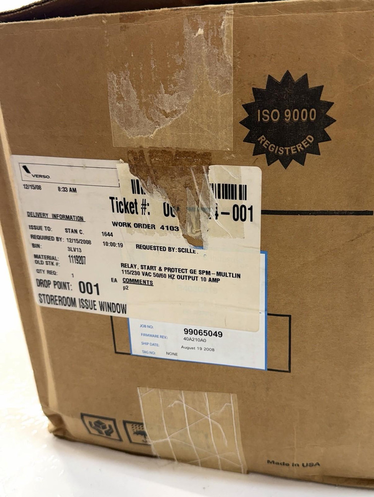 GE SPM Rely, Start & Protect GE-SPM Multlin 115/230 vac 50/60 HZ Output 10 AMP