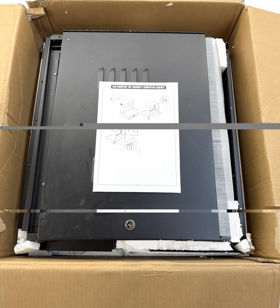 Global 239114BK Mobile Security Computer Cabinet 239114BK