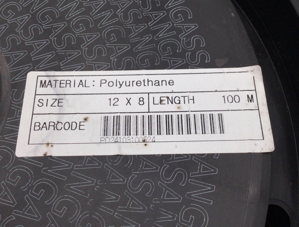 Sang-A 12x8mm Polyurethane Pneumatic Tubing Black 100m Roll